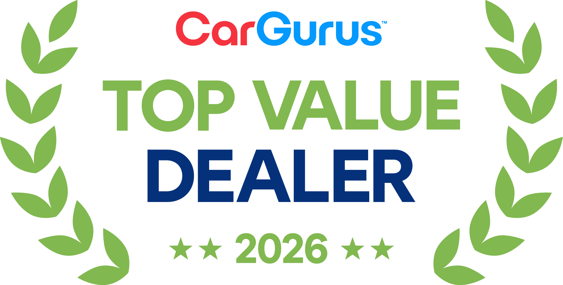 CarGurus Top Value Dealer 2026 award badge